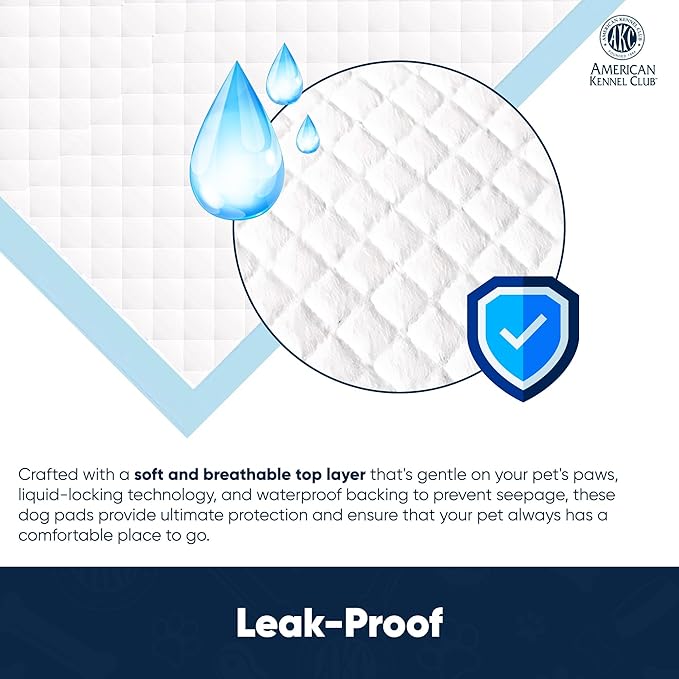 AKC Advanced Puppy Pads with Color-Changing Health+ Indicator and Ultra Absorbent Quick Dry Gel – 28"x30" Leakproof Training Pads for Dogs – Fresh Scented – 50 Count, X-Large-PurrikoPets
