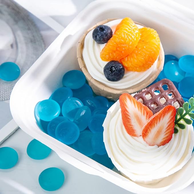 FUTUREPLUS 1LB Frosted Flat Marbles, Blue Glass Pebbles Beads Vase Fillers Decorative Fish Tank Aquarium Rocks for Centerpieces Table Decor-PurrikoPets