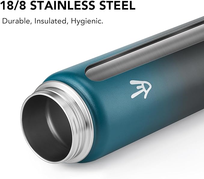 Enerbone 32 oz Insulated Water Bottle, Stainless Steel Bottle with Carrying Strap, Double-Wall Vacuum Insulation Design, Leakproof Sports Bottle with Straw, Keep Drinks Cold or Hot for Hours-PurrikoPets