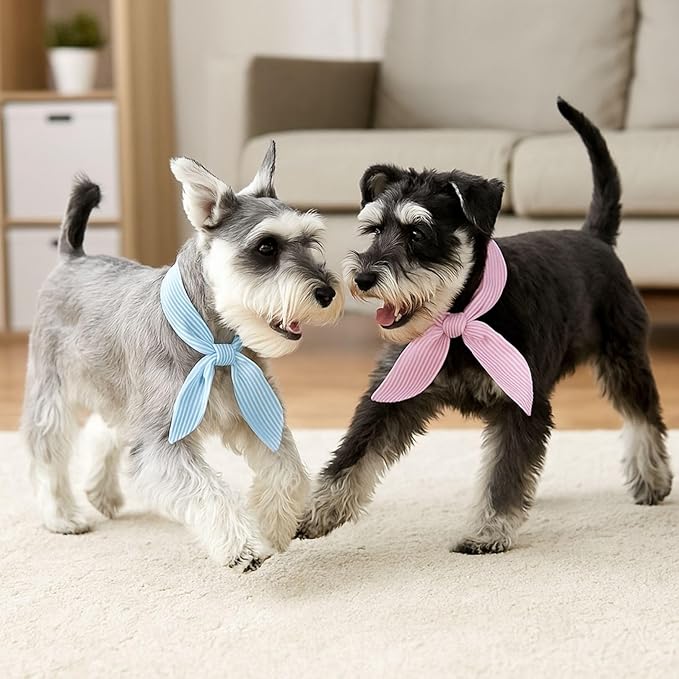 4pcs Cooling Scarf for Pets,Summer Cooling Scarves Keep Cats and Dogs Cool, Reused,Rrecycled,Suitable for Dogs (4pcs-Pink Stripe)-PurrikoPets