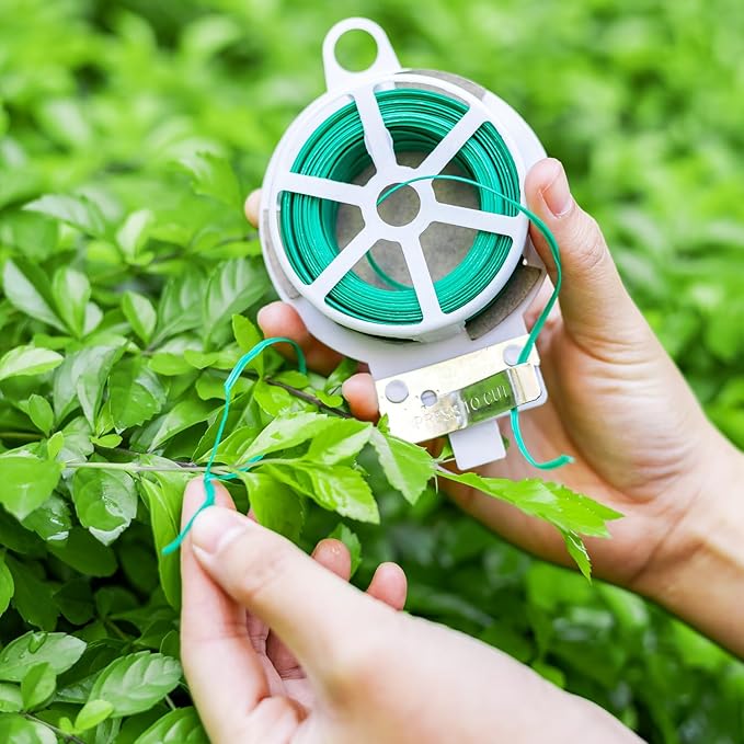 ESOW Garden Tool Set 7 PCS, Includes Cast-Aluminum Heavy Duty Hand Trowel, Transplant Trowel, Hand Rake, SK-5 Steel Gardening Scissor, Plant Tie, Bag & Gloves, Tool Kit Gifts-PurrikoPets