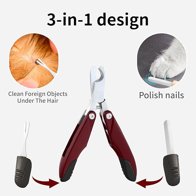 Dog Nail Trimmers & Dog Nail Clippers for Grooming - Small Dog Nail Clippers - Safe and Easy Stainless Pet Supplies-PurrikoPets