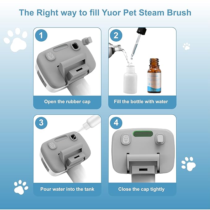 5 in 1 Pet Steam Brush for Dogs & Cats – Self Cleaning, 3 Pet Brush for Smoothing, Dematting, Thinning – Shedding, Grooming & Hair Removal, Includes Shampoo & Storage Case (8.0"-promax)-PurrikoPets