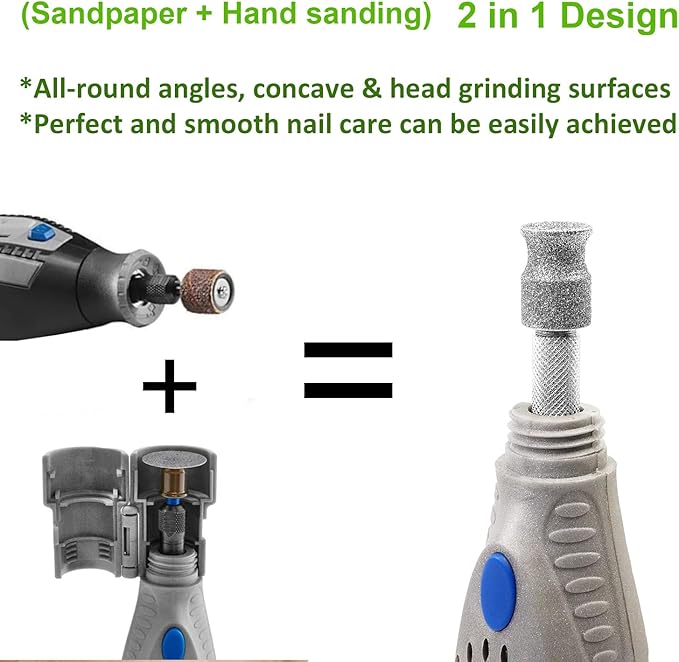 FlashA+60 Diamond Dog Nail for Dremel, Screw-Mounted Mode Nail Dremel Tool for Dogs, Especially Suitable for Long-Haired Dogs, Dremel Polishing Bits, Animals Nail Care & Home Grinder Tools-PurrikoPets