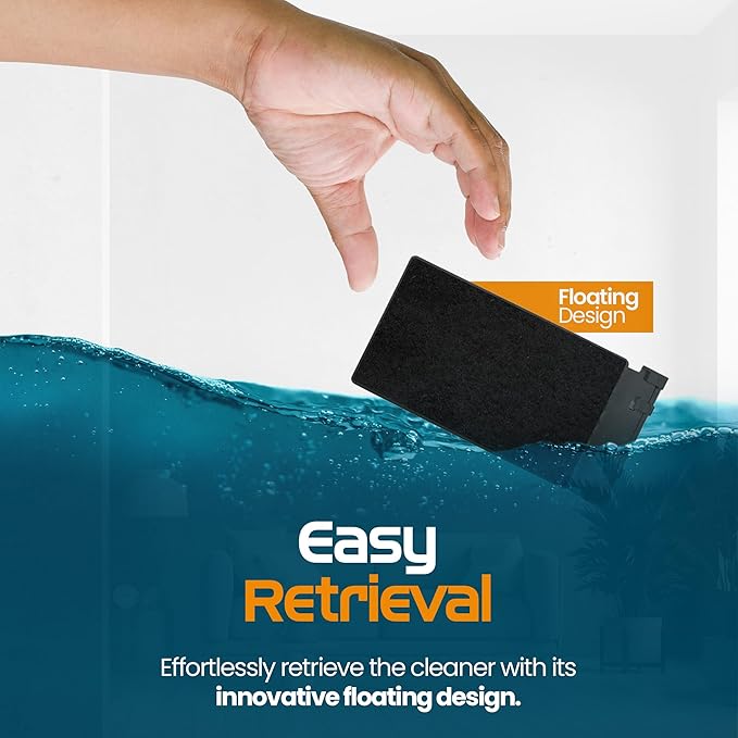 FL!PPER Flipper Cleaner Float - 2-in-1 Floating Magnetic Aquarium Glass Cleaner - Fish Tank - Scrubber & Scraper Aquarium Cleaning Tools – Fish Tank, Max-PurrikoPets