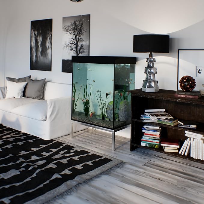 24 in X 36 in. Aquarium Stand | Industrial Style Aluminum Fish Tank Base with Open Frame Design-PurrikoPets