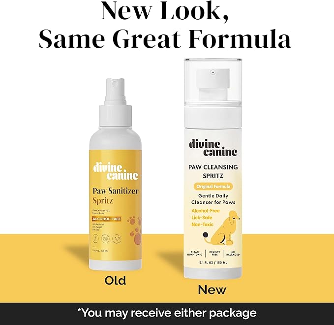 Dog Paw Cleaner - 5.1 Fl Oz of Alcohol Free Paw Cleansing Spray - Made with Aloe, Copaiba Oil, and Lemongrass Oil to Nourish and Clean Paws - Made in The USA-PurrikoPets