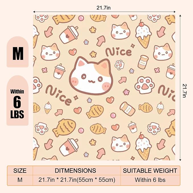 21.7" Grooming Wrap Cat Wrap for Cutting Nails Cat Restraint for Nail Clipping Cat Swaddle Wrap Cat Burrito Wrap M(Within 6lbs) Anti-Scratch Anti-Escape Multifunctional Pet Tool-PurrikoPets