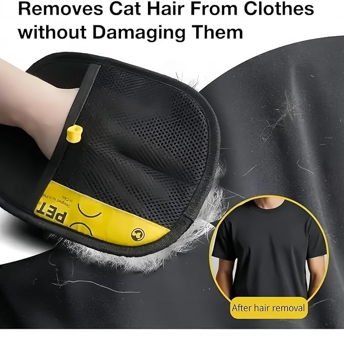 2PCS Pet Hair Remover Gloves, Pet Hair Removal Tool, Reusable Removal Tool for Couch, Furniture, Carpet, Car Seat, Cat Grooming Tools-PurrikoPets