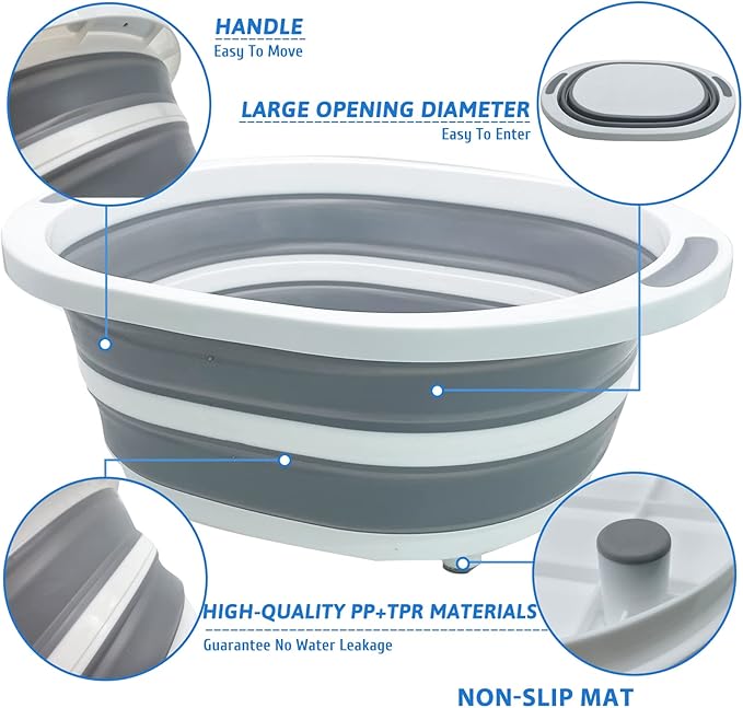 Fhiny Open Cat Litter Box, Small Litter Box for Kittens Low Entry Kitty Potty Pan Foldable Travel Toilet Waterproof for Indoor Small Pet Senior Cats 15.7"×12.5"-PurrikoPets