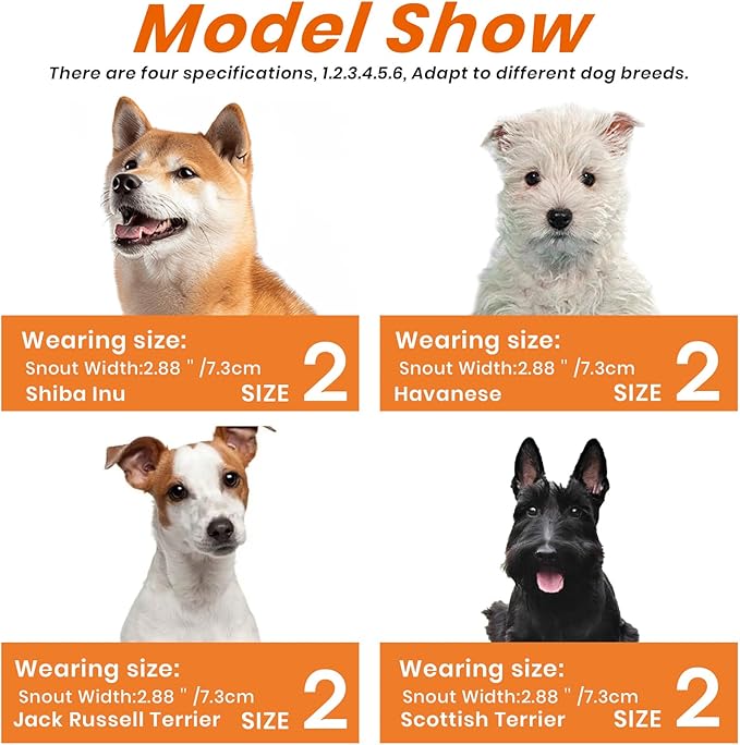 Dog Muzzle – Lightweight Breathable Basket Muzzle, Anti-Biting & Chewing, Adjustable Fit for Small, Medium & Large Dogs(Size 2)-PurrikoPets