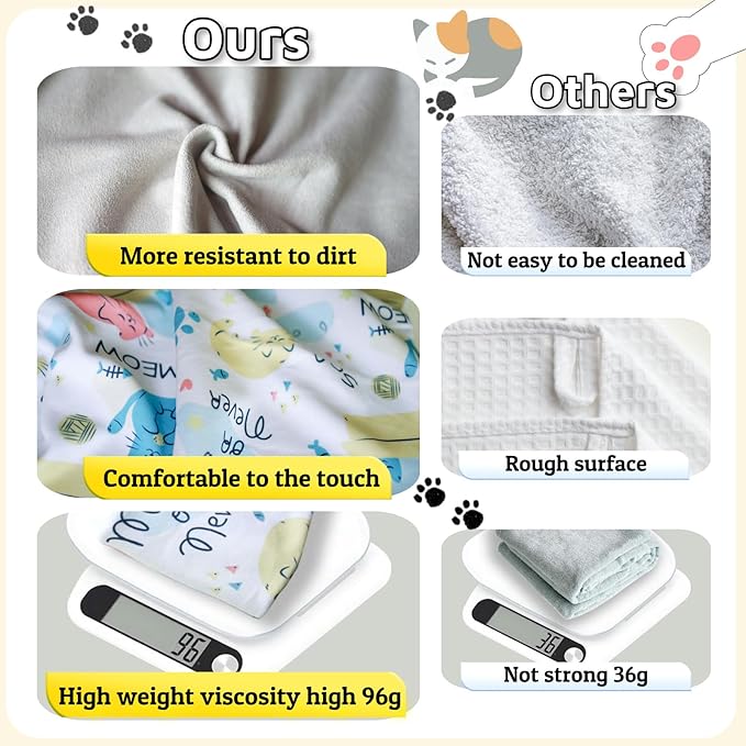27.6" Cat Wrap for Grooming-Premium Cat Grooming Wrap Cat Restraint for Nail Clipping, Self-Adherent Soft Cat Blanket to Wrap Cat Anti-Scratch Anti-Escape Grooming Bag (White, XL(Within 17lbs))-PurrikoPets