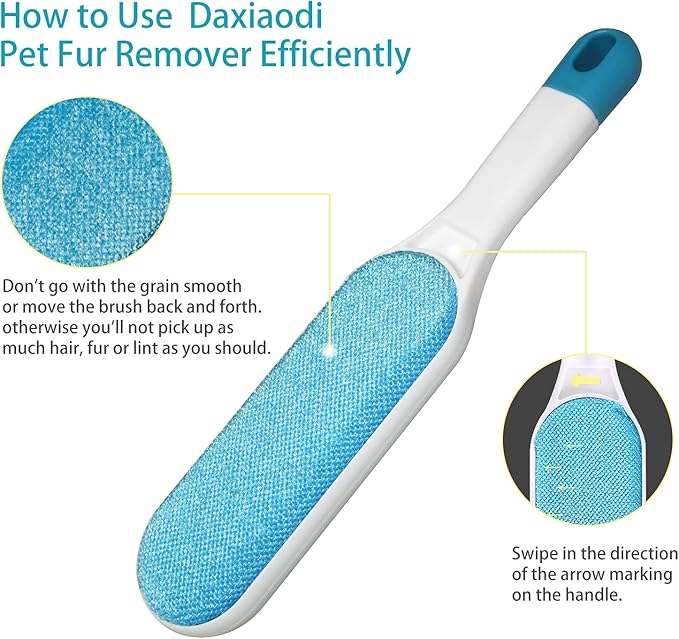 2 Pack Furniture Lint Remover Brushes, Double Sided Self Cleaning Loose Hair Catcher for Pet, Hair Cleaner for Clothes, Sofa, Carpet-PurrikoPets