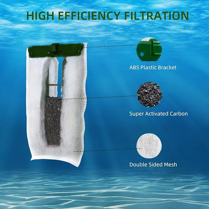 10 Pack Medium Replacement Filter Cartridges for Tetra Whisper Bio-Bag Filters, Compatible with 10i/IQ10/PF10 and ReptoFilter Aquariums-PurrikoPets