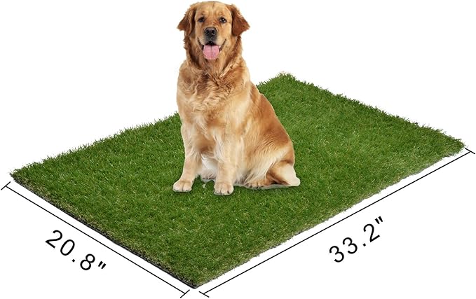 Dog Grass Large Potty Patch, Artificial Dog Grass Bathroom Turf for Pet Training, Washable Puppy Pee Pad, Perfect Indoor/Outdoor Portable Potty Pet Loo (Replacement Grass)-PurrikoPets