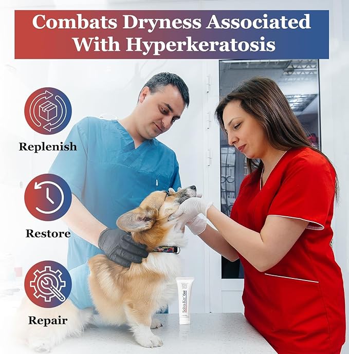 Dry Nose and Paw Soother, Solva-Ker Gel Moisturizer for Pet's Cracked Nose and Paws, Greaseless Healing Balm for Dogs, Cats, and Horses-PurrikoPets