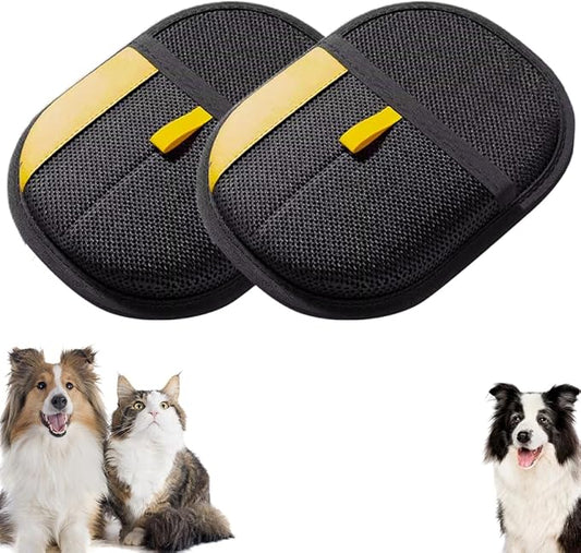 Electrostatic Gloves Pet Hair Removal Glove for Cats & Dogs, 2025 New Pet Hair Remover Glove for Couch, Furniture, Carpet, Curtain, Washable Reusable Animal Fur Removal Tool (2PCS)-PurrikoPets