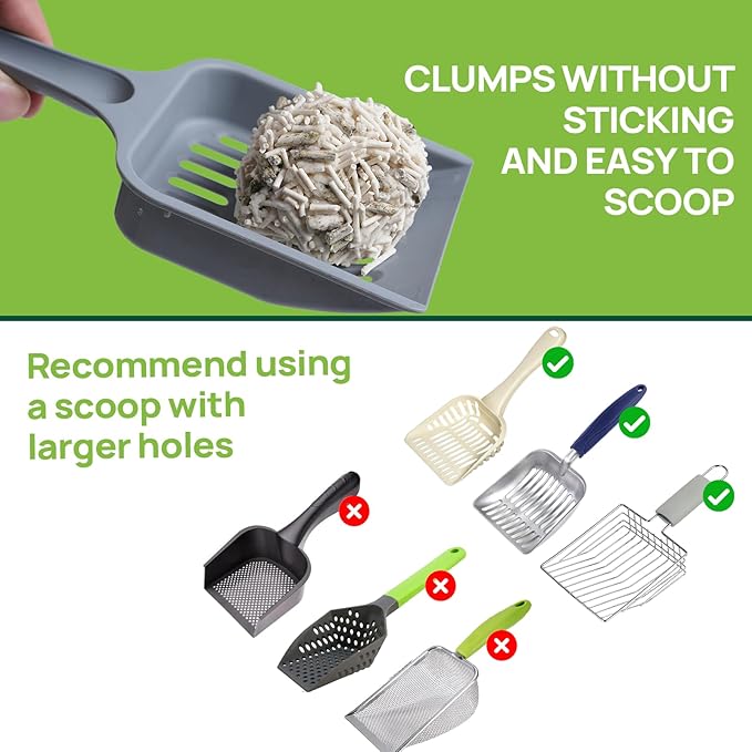 18lbs Tofu Cat Litter Clumping, Flushable, Dust-Free, Low Tracking, Lightweight, Ultra Absorbent and Fast Drying, 100% Natural Pea Husk Kitty Litter Solubility in Water, (9lbs×2bags)-PurrikoPets