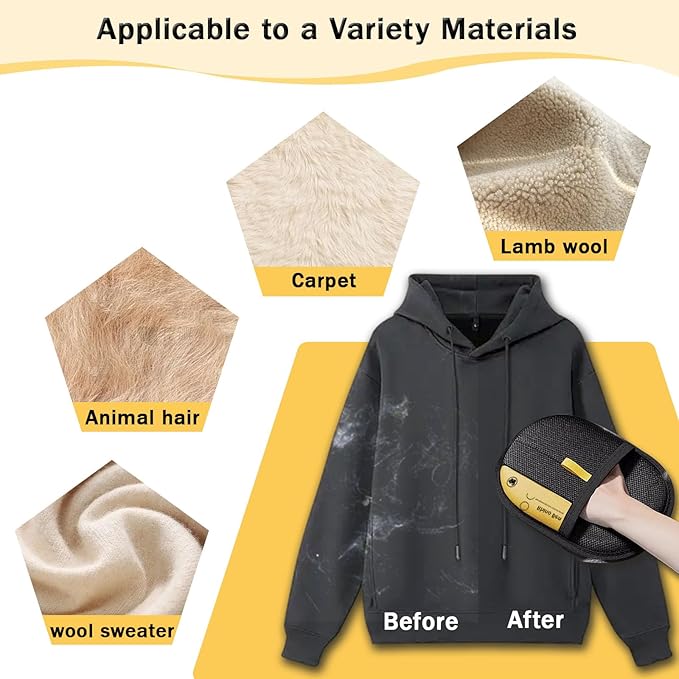 3 Pcs Pet Hair Removal Glove for Cats,Newly Upgraded Reusable Electrostatic Pet Hair Gloves, magic brush pet hair remover Tool for Clothing, Couch, Carpet, Car Seat-PurrikoPets