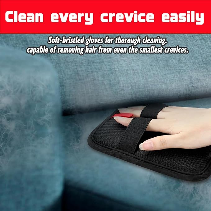 2 Upgraded Thickened Electrostatic Pet Hair Removal Gloves Brush,2025 New Reusable Cat Dog Hair Remover Grooming Gloves,Double Sided Washable Static Animal Fur Removal Tool for Couch,Carpet, Clothes-PurrikoPets