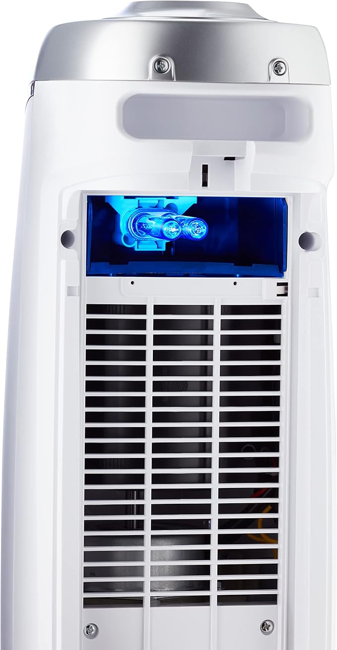 GermGuardian Air Purifier for Home with HEPA Pure Filter, for Wildfire Smoke, Pet Dander, Pollen, Odors, Large Rooms Up To 743 Sq. Ft., Removes 99.97% Pollutants, UV-C Light, 22", AC4825W, White-PurrikoPets