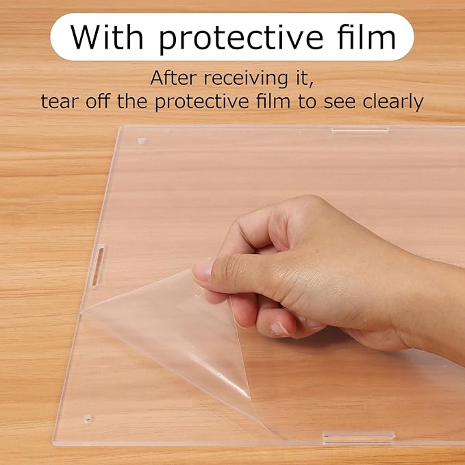 Acrylic Tarantula Enclosure, Reptile Terrarium Breeding Tank w/Temperature Hygrometer,Habitat Reptiles Feeding Box Isopod Terrarium Cage for Insect Lizard Home Office (Reptile-Tank-S(No Tray))-PurrikoPets