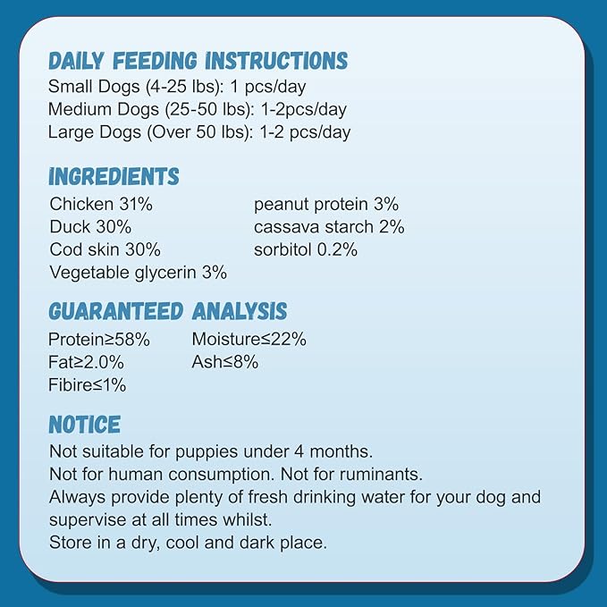 Dog Treats Chicken Duck Wrapped Cod Skin Sticks, Rawhide-Free, Grain-Free Dog Chewy Treats for Healthy Teeth and Coat,Training Treats for Small Medium Large Dogs, 9-10 Counts-PurrikoPets