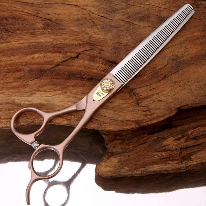 Fenice Peak Professional Thinning Scissors for Dog Cat 7/7.5'' Pet Grooming Scissors 440C Stainless Steel Thinning Shears for Dogs 50/56 Teeth-PurrikoPets