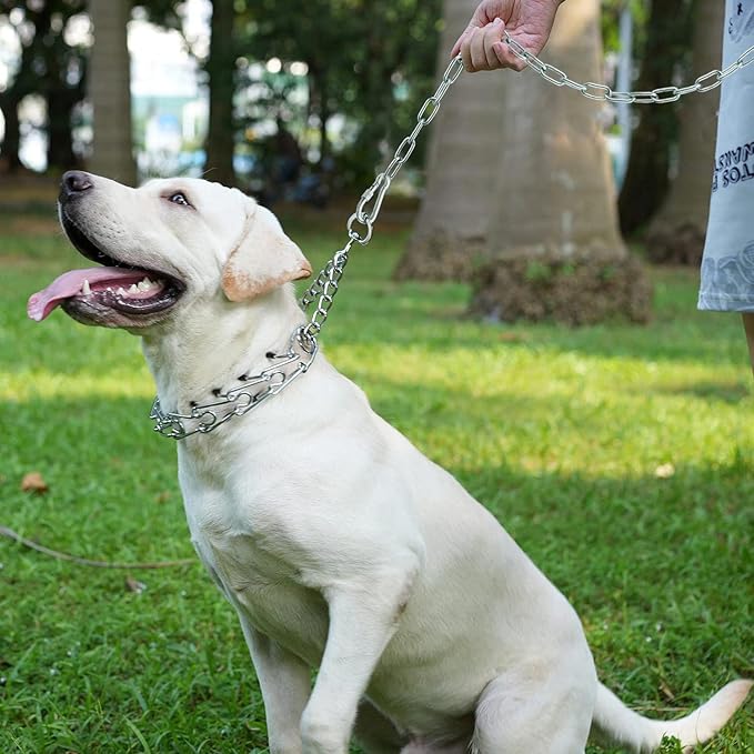 25ft Dog Chains for Outside - Heavy Duty Tie Out Chain Leash Great for Small to Large Dogs Up to 200Lbs - Chew Proof Long Chain for Yard Camping or Travel-PurrikoPets