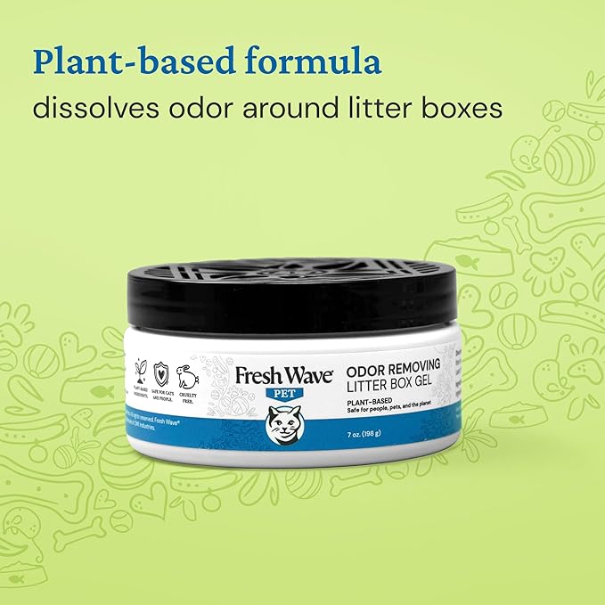 Fresh Wave Odor Removing Litter Box Gel, 7 oz. | Safer Pet Odor Eliminator for Home and Litter Box Area-PurrikoPets