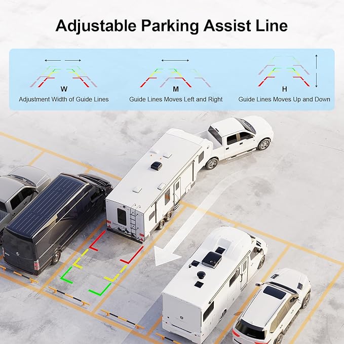 Fookoo HD 10" Magnetic Wireless Backup Camera,10" IPS Split Screen Monitor, Rechargeable 2 Side View 1 Rear View Cameras,Low Consumption 1-Min Install No Drilling Recording for Trailer Truck DCX103-PurrikoPets