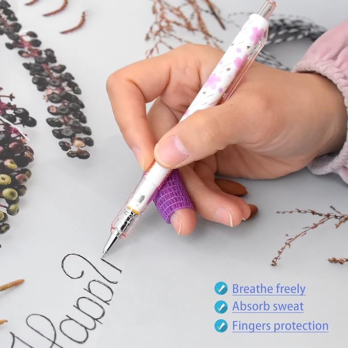 9 Pack 1" x 5 Yards Self Adhesive Bandage Wrap Self Stick Wrap for Ankle, Wrist, Finger, Sports, Breathable Cohesive Vet Tape for Pets (Purple)-PurrikoPets