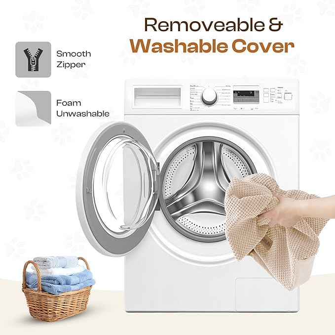 Dog Stairs for High Beds, Extra Tall 24.5" 5-Step Pet Steps for Medium & Small Dogs, Foam Ramp for Tall Couch & Bed, Washable Cover - Dog Steps for Bed-PurrikoPets