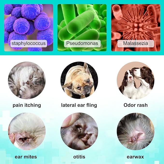 Ear Mite Treatment for Dogs 2PACK, Dog Ear Infection Treatment, Dog Ear Mite Treatment, Dog Ear Drops Alleviation Suffering from Ear Mites & Itching and Odours Stinky Stuff, Dogs Ear Care Solution-PurrikoPets
