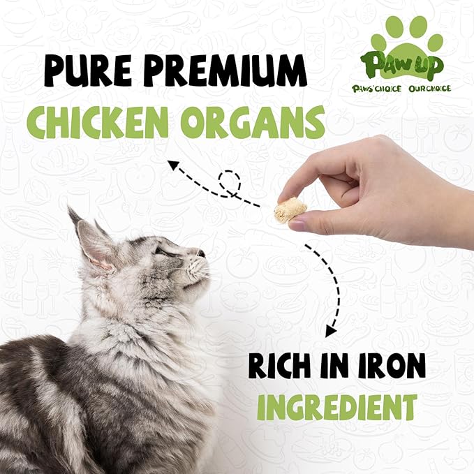 Freeze Dried Dog Treats,Chicken Breast&Organs Recipe Raw Dog Food Topper, High Protein Freeze-Dried Food for Cats, Rawhide Free, Gluten&Grain Free, 5.3oz-PurrikoPets