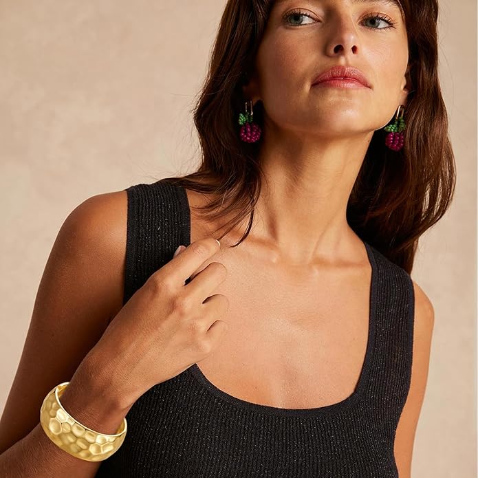 YMBYCM Chunky Bangle Bracelets for Women Trendy Wide Chunky Cuff Bracelets Wrap Bracelet