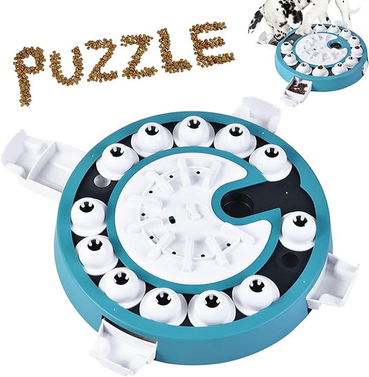 Dog Puzzle Toy Mental Stimulation - Level 3 in 1 Dogs Food Feeder Puzzle, Dog Treat Puzzle Feeder (Advanced-Mars Green Brainstorm)-PurrikoPets