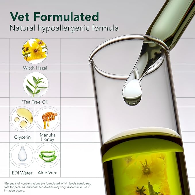 Dog Ear Cleaner Wipes, Dog Ear Infection Treatment, Dog Ear Cleaner, Fast Relief from Ear Itching and Inflammation, Cat Ear Wipes, Gently Remove Ear Wax Debris and Smelly (50 Pcs, Unscented)-PurrikoPets