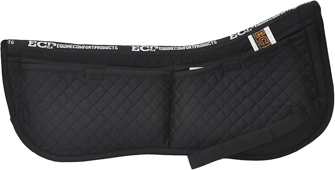 ECP Equine Comfort Products Adjustable Shock Absorbing Memory Foam Half Saddle Pad, Injury Prevention & Pressure Relief, Customizable Fit, Breathable for All Riding Styles-PurrikoPets