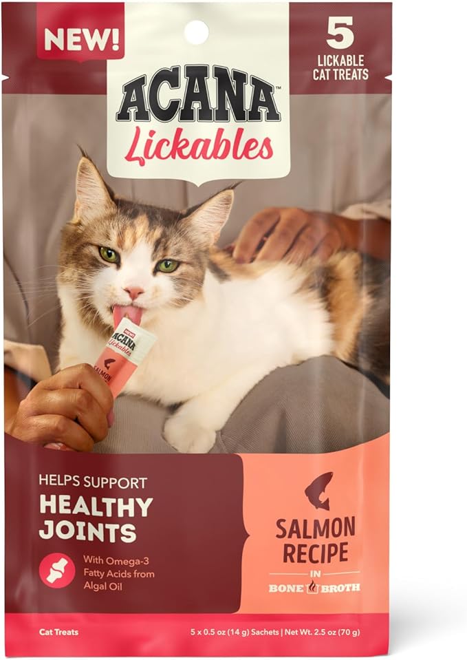 ACANA Lickables Cat Treats Salmon Recipe .5oz Tubes (5 Count)-PurrikoPets