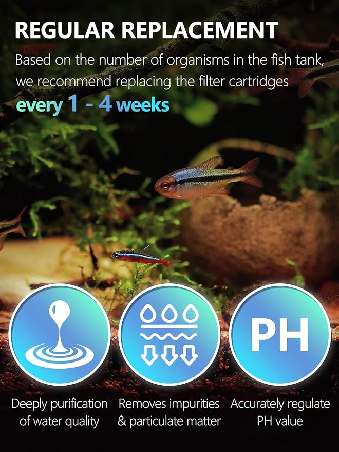 12 Pack Large Fish Tank Filter Cartridges Compatible with Tetra Whisper Bio-Bag Filters, Turtle Tank Filter Replacement for Whisper 20i, 40i / IQ20, 30, 45, 60 / PF20, 30, 40, 60 & ReptoFilter-PurrikoPets