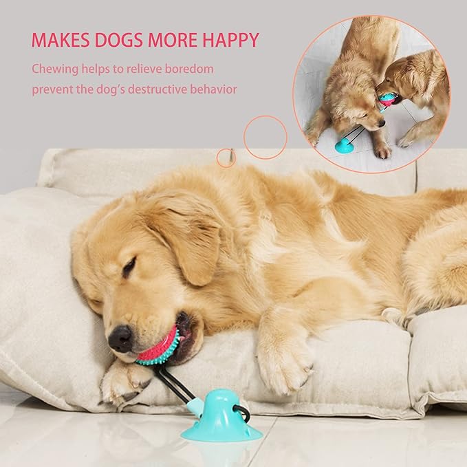 Dog Toys Dog Chew Toys for Aggressive chewers, Puppy Dog Training Treats Teething Rope Toys for Boredom Dog Puzzle Treat Food Dispensing Ball Toys for Puppies Teething (Blue)-PurrikoPets
