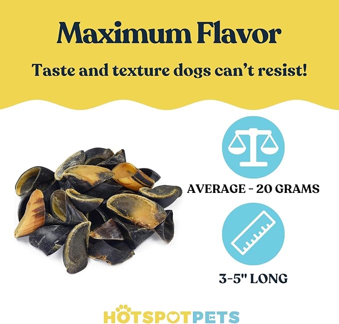 Full-Size Cow Hooves for Dogs | (5 Pack) All-Natural Long Lasting Dog Chews | Made from Grass Fed Cattle | Tasty Treat for Oral Hygiene | Fantastic Alternative for Rawhide and Bully Sticks-PurrikoPets