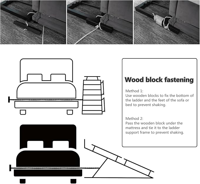 Dog Ramp for Bed PANTAZO Adjustable Ramps for Small Dogs to Get on Bed, Up to 28.5 Inches, 48'' Long,120lbs with Anti-Slip Grip & Safety Rail-PurrikoPets