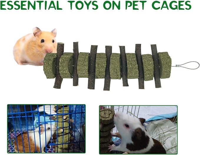 Generic Rabbit Bunny Treat Hamster Chew Toys Grass Cakes Heart Shaped Chew Toys Pets Treats for Bunny Rabbits Hamster Chinchilla Guinea Pigs 2Pcs-PurrikoPets