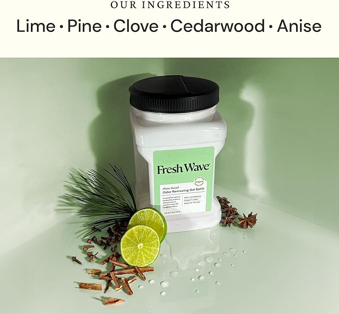 Fresh Wave Original Scent Odor Removing Gel Refill, 63 oz. | Safer Odor Absorbers for Home, Cooking, Trash, & Pets Areas | Natural Plant-Based Odor Eliminator-PurrikoPets