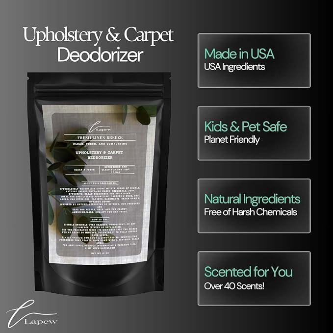 Fresh Linen Breeze Carpet Freshener Powder: Powerful Odor Eliminator for Home, Upholstery Deodorizer, Carpet Deodorizer, Pet Urine, Cat Litter Box - Fresh Linen Breeze Fragrance-PurrikoPets