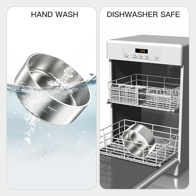 42oz Double Layer 304 Stainless Steel Dog Bowl - Insulated & Durable | Non-Slip Base | Easy to Clean | BPA-Free Safe Dog Food and Water Bowl-PurrikoPets