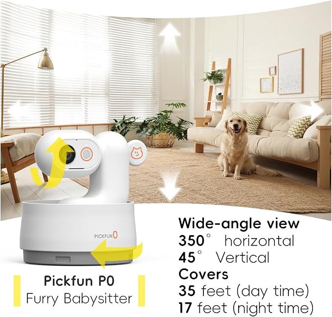 AI Dog Camera, Smart Security Camera Indoor with Phone App [Pet Recognition, Daily Activity Analysis & Motion Tracking] Cat Cam 5MP HD, 360° View, 2-Way Audio, Night Vision, 5G WiFi-PurrikoPets