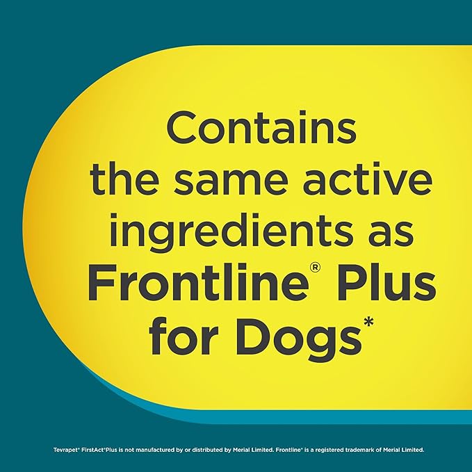 FirstAct Plus Flea Treatment for Dogs, Large Dogs 45-88 lbs, 6 Doses, Same Active Ingredients as Frontline Plus Flea and Tick Prevention for Dogs-PurrikoPets